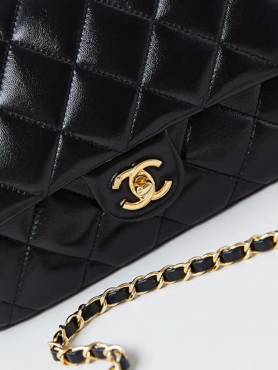 Chanel Style Black Leather Crossbody Bag Bags Crossbody Bag detail image 2 from source 764332