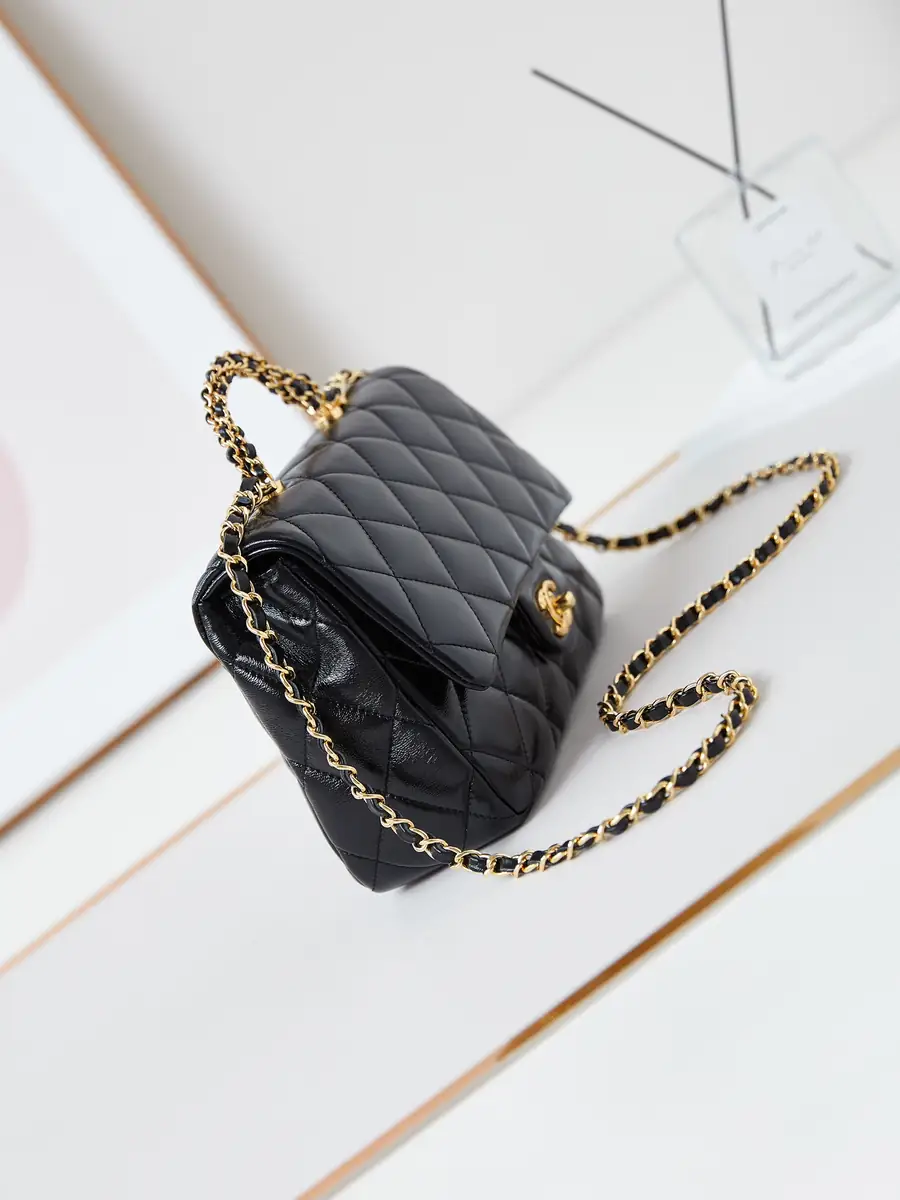 Chanel Style Black Leather Crossbody Bag Bags Crossbody Bag detail image 3 from source 764332