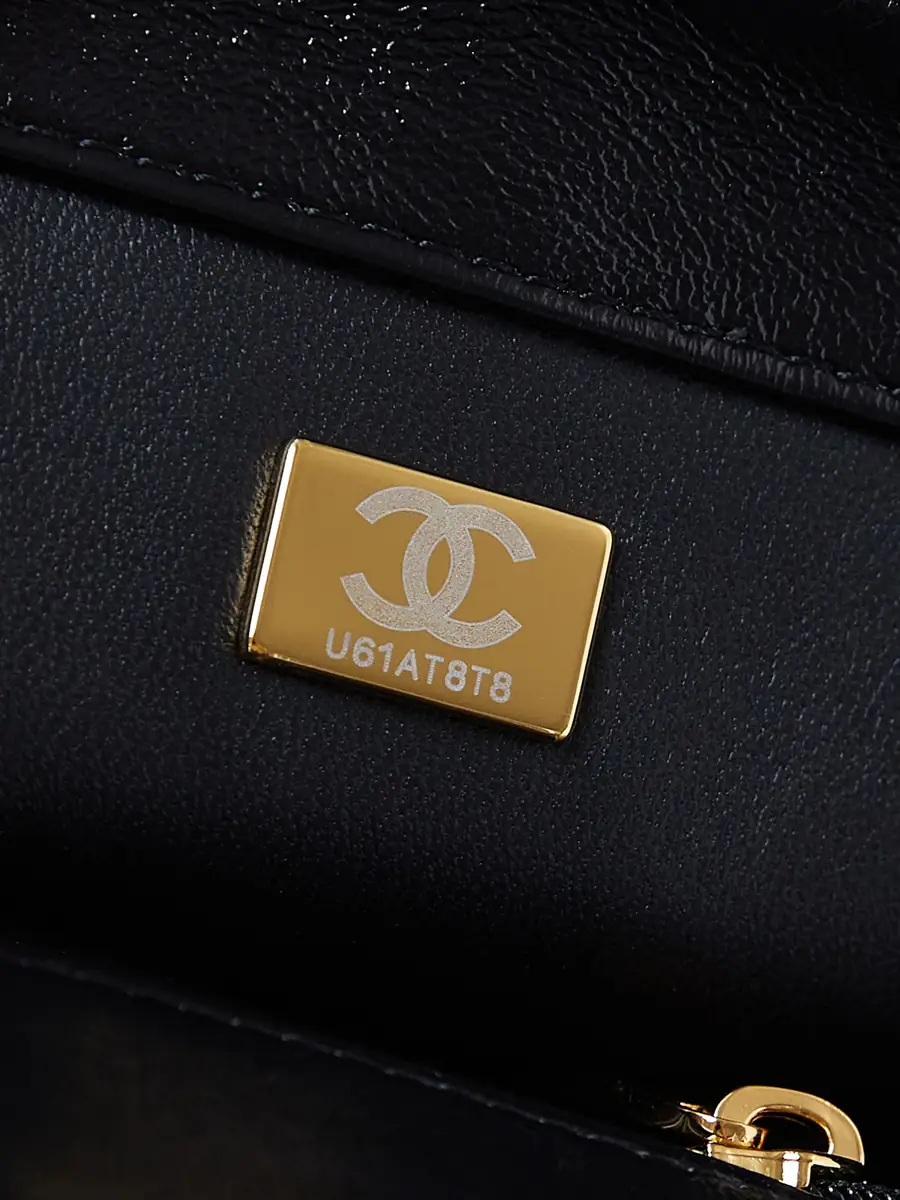 Chanel Style Black Leather Crossbody Bag Bags Crossbody Bag detail image 9 from source 764332