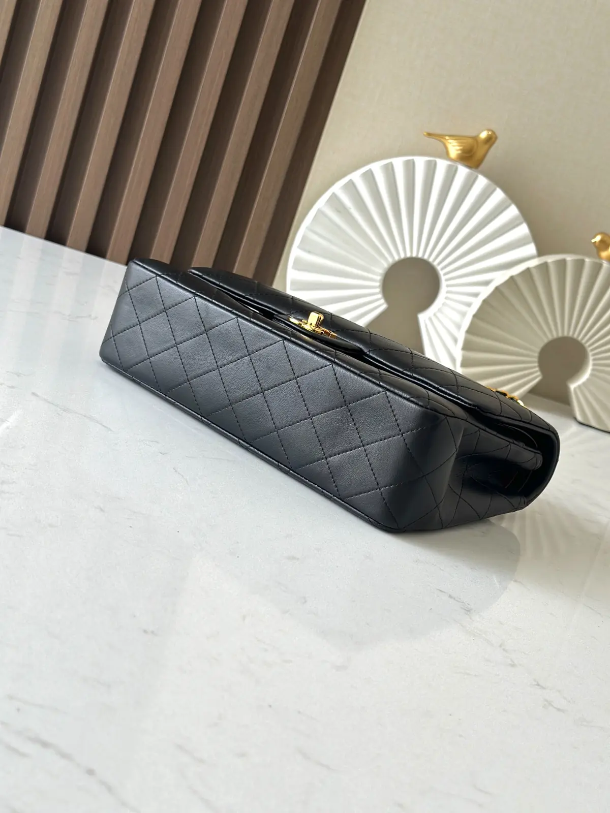 Chanel Style Black Leather Crossbody Bag Lookbook Reference image 3