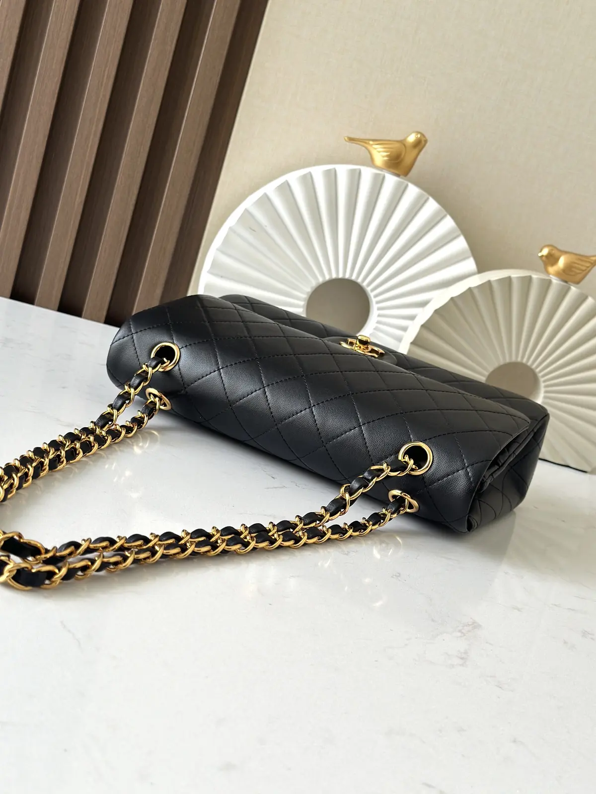 Chanel Style Black Leather Crossbody Bag Lookbook Reference image 4