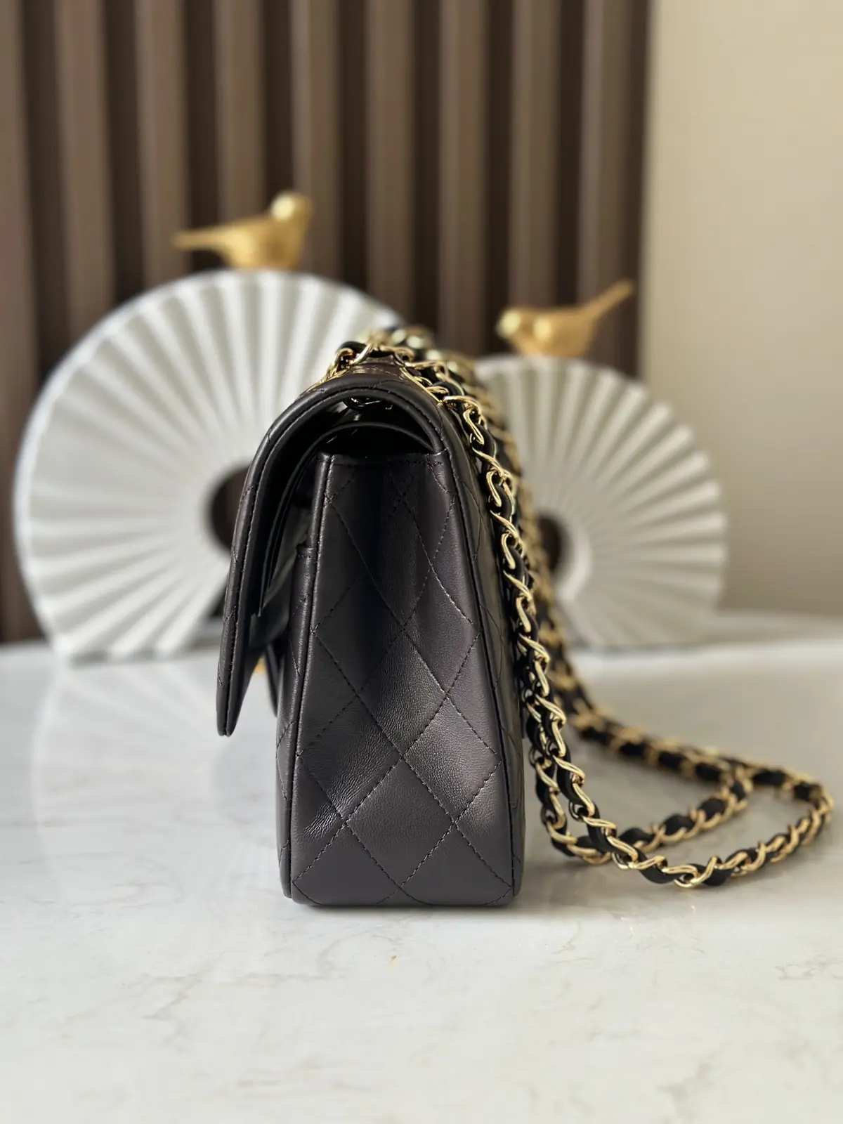 Chanel Style Black Leather Crossbody Bag Lookbook Reference image 2
