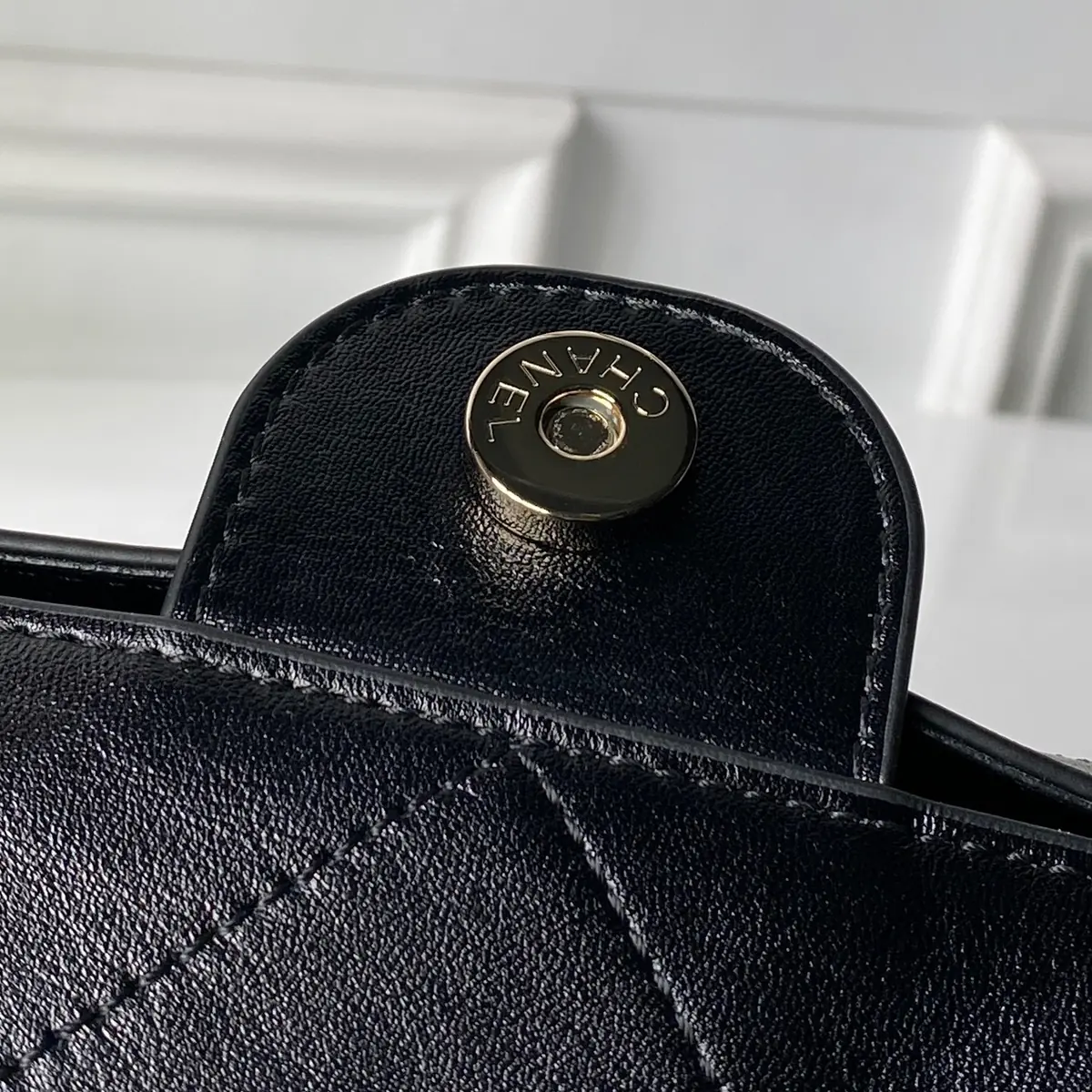Chanel Style Black Leather Hobo Bag Bags Hobo Bag detail image 9 from source 764385