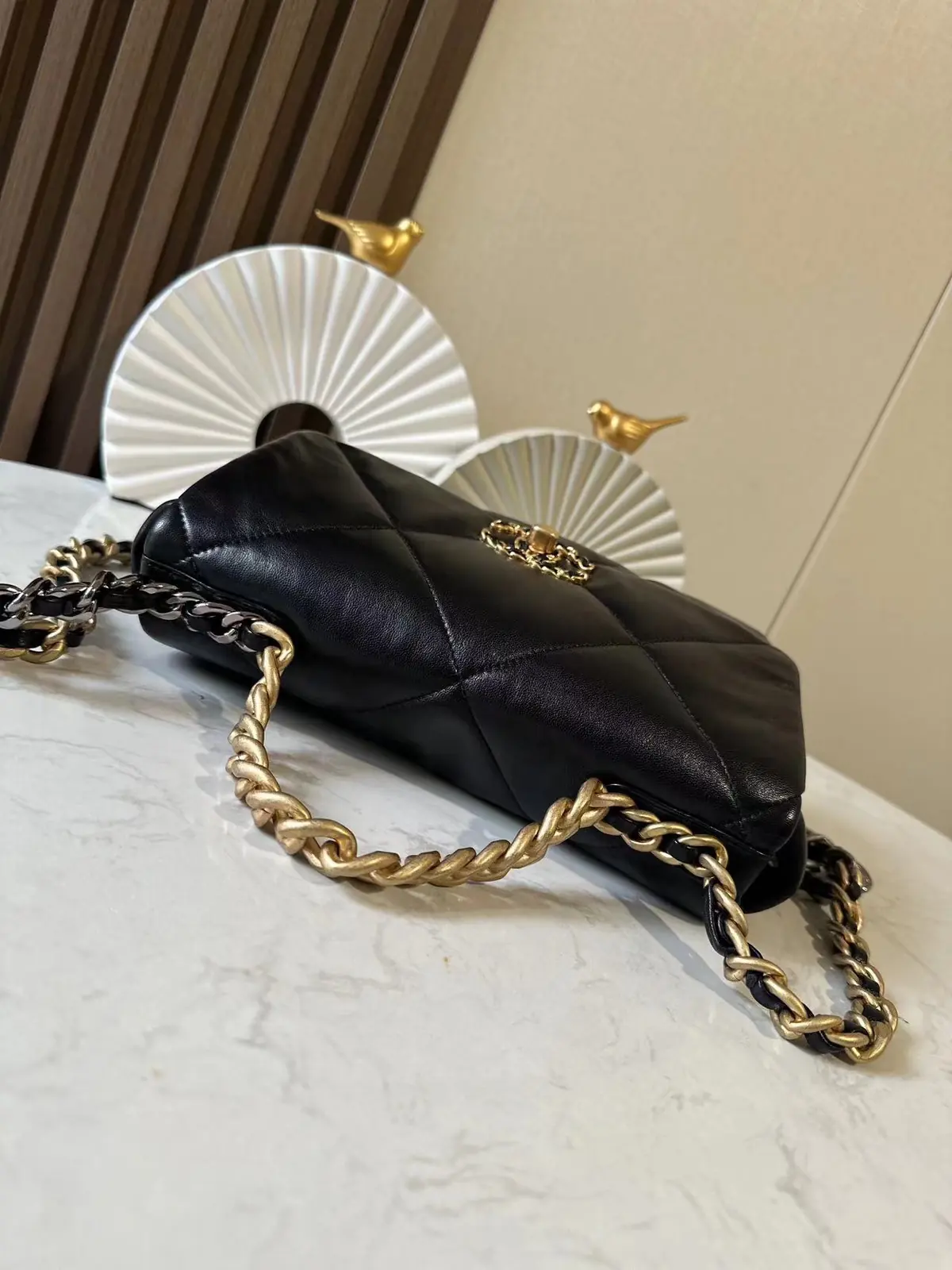 Chanel Style Black Leather Top Handle Bag Lookbook Reference image 3