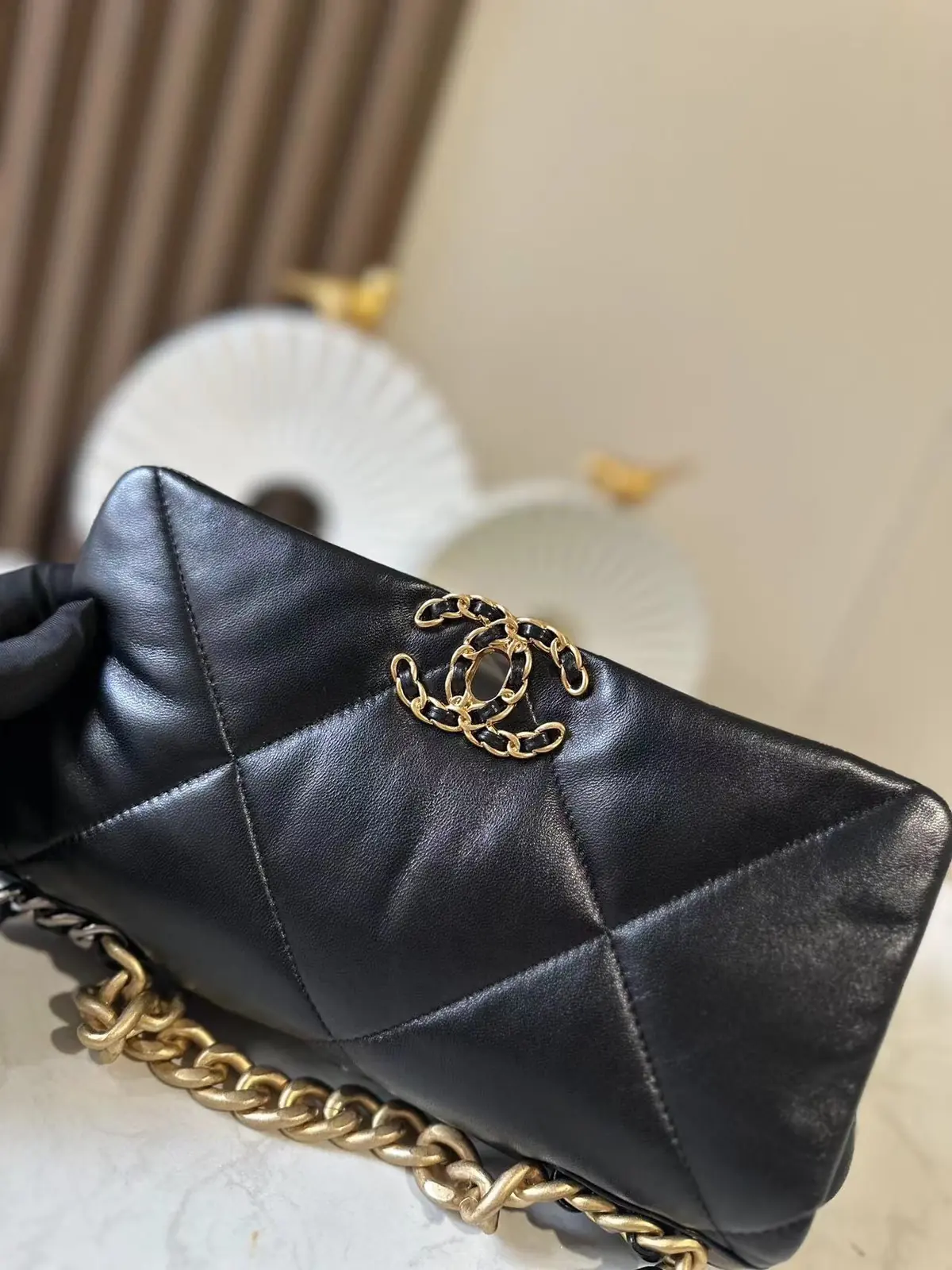 Chanel Style Black Leather Top Handle Bag Lookbook Reference image 5