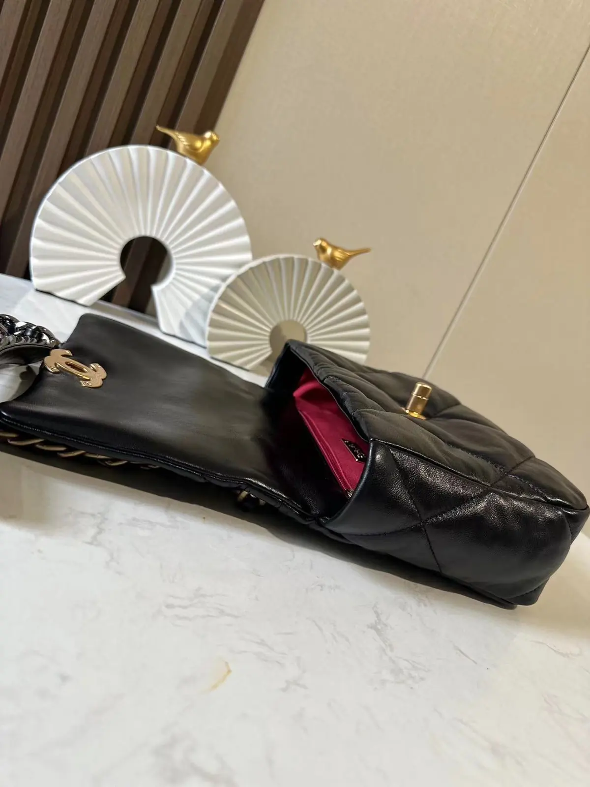 Chanel Style Black Leather Top Handle Bag Lookbook Reference image 6