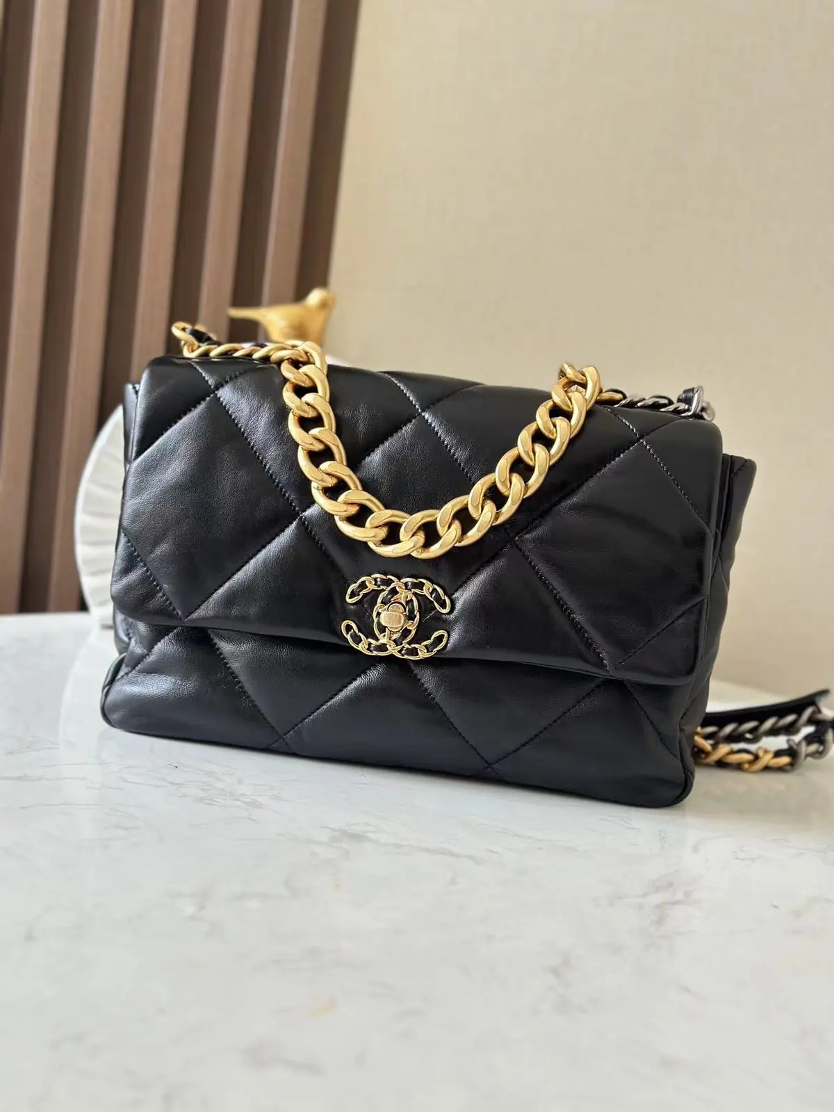 Chanel Style Black Leather Top Handle Bag Lookbook Reference image 1