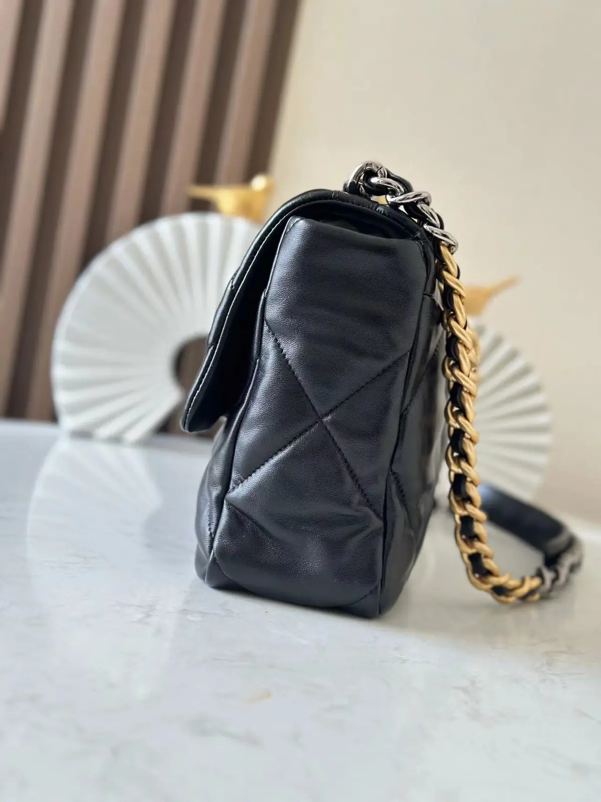Chanel Style Black Leather Top Handle Bag Lookbook Reference image 3