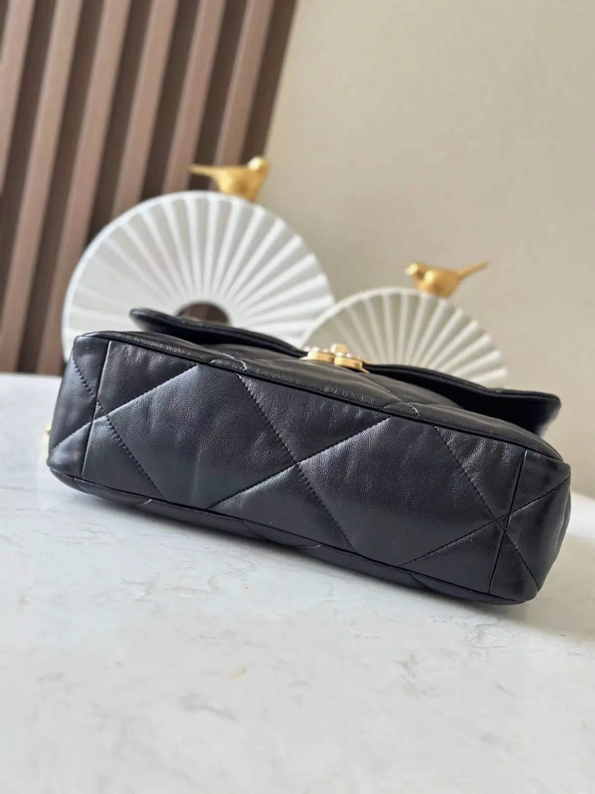 Chanel Style Black Leather Top Handle Bag Lookbook Reference image 5