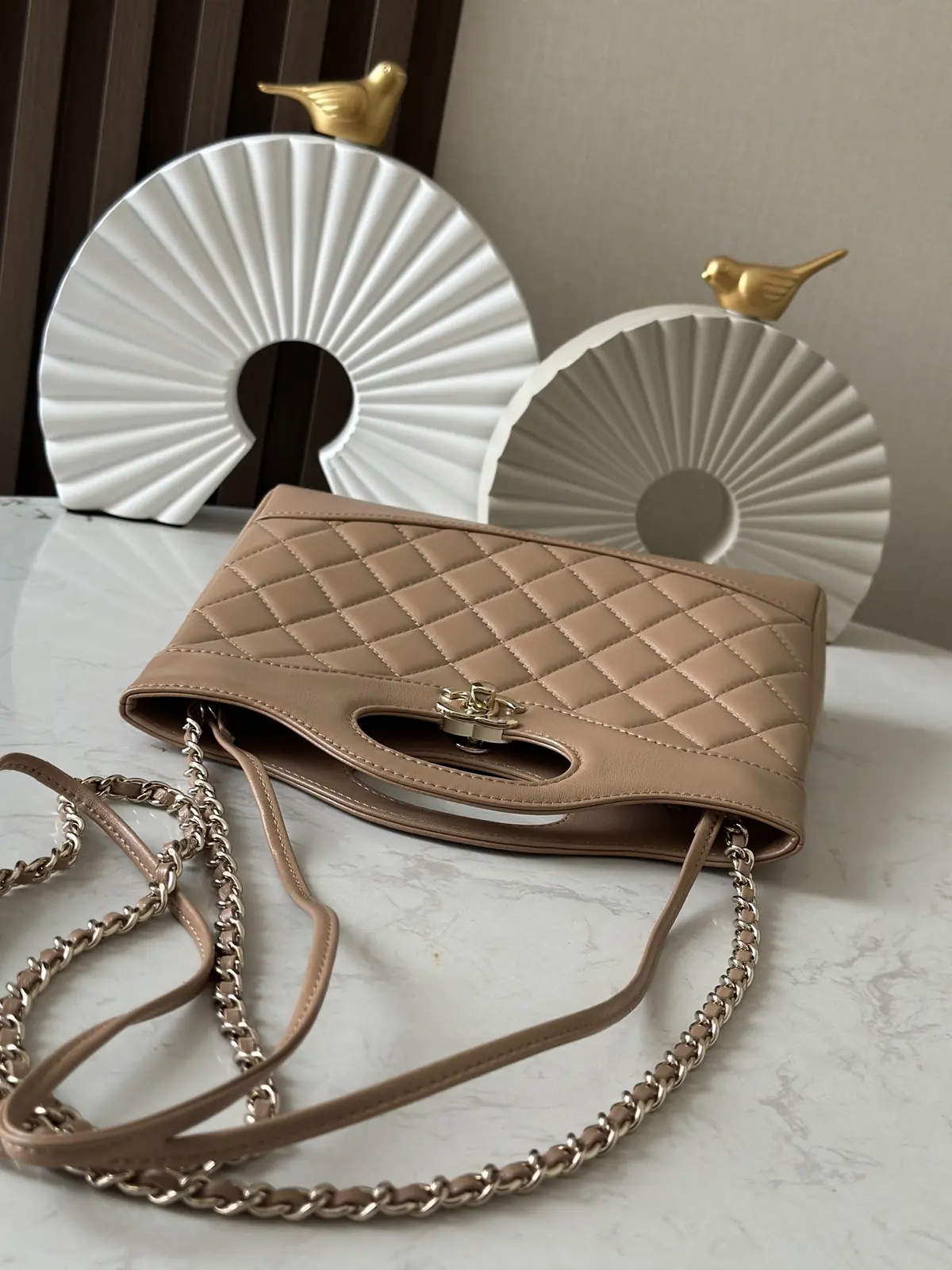 Chanel Style Black Leather Tote Bag Lookbook Reference image 2