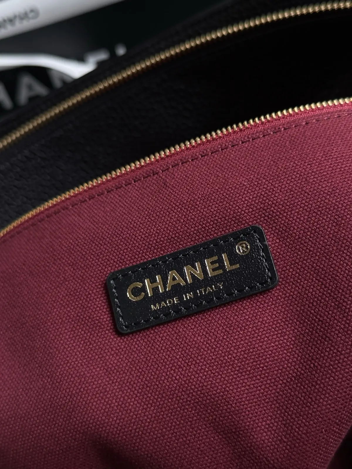 Chanel Style Black Leather Tote Bag style reference detail image 9 from source 786276