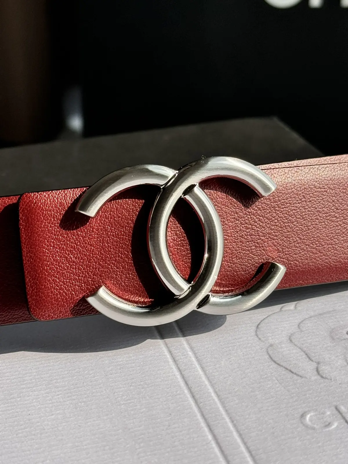 Chanel Style Black Leather Women's Belts Lookbook Reference image 4