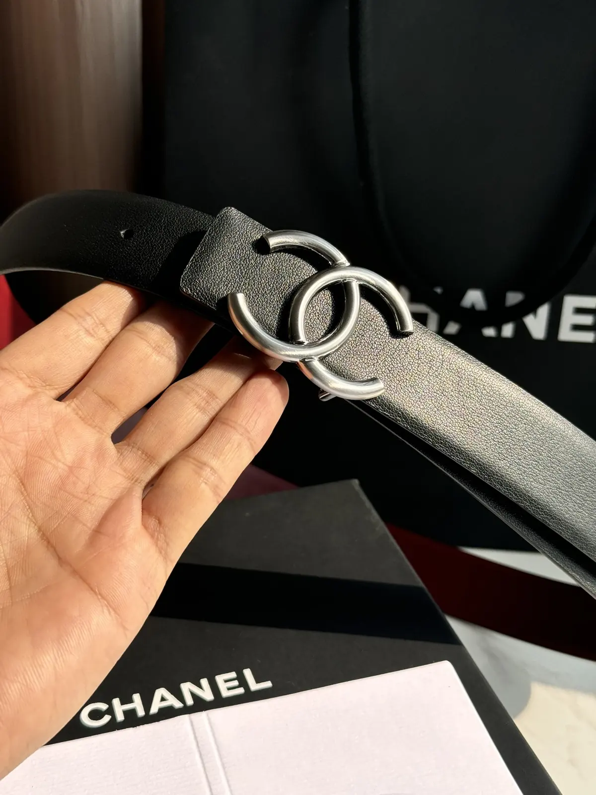 Chanel Style Black Leather Women's Belts Lookbook Reference image 1
