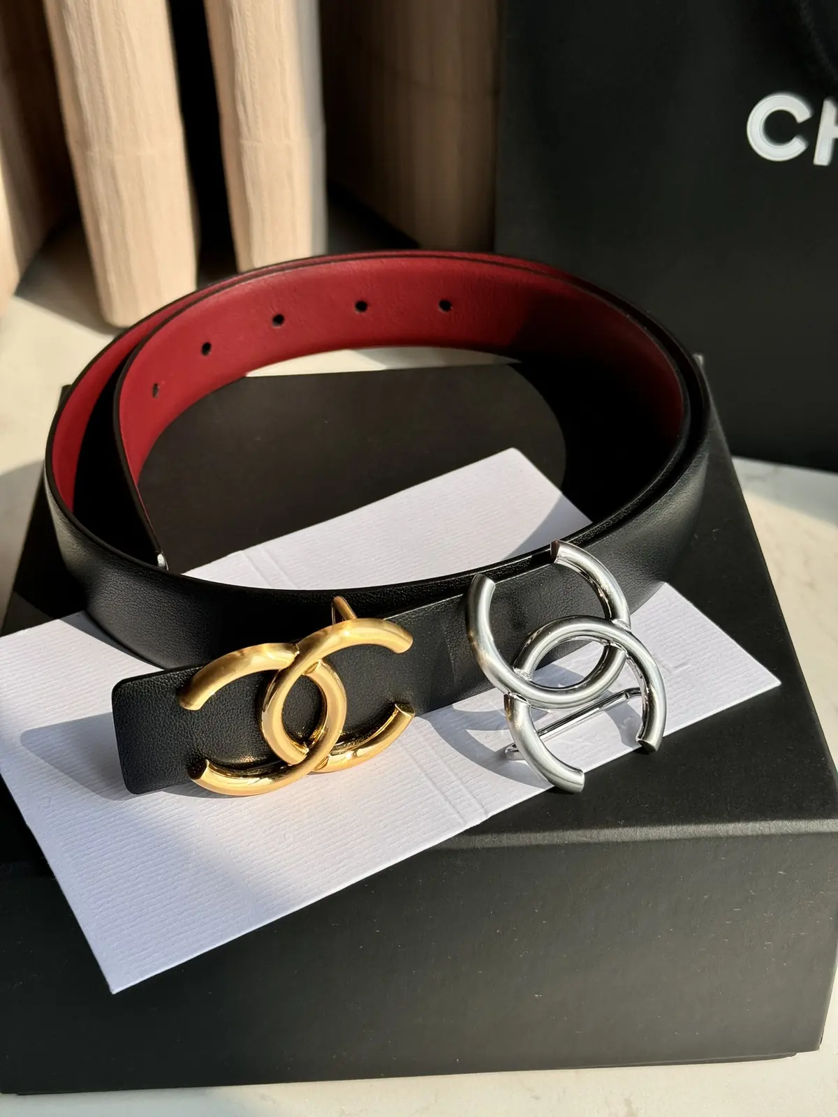 Chanel Style Black Leather Women's Belts Lookbook Reference image 5