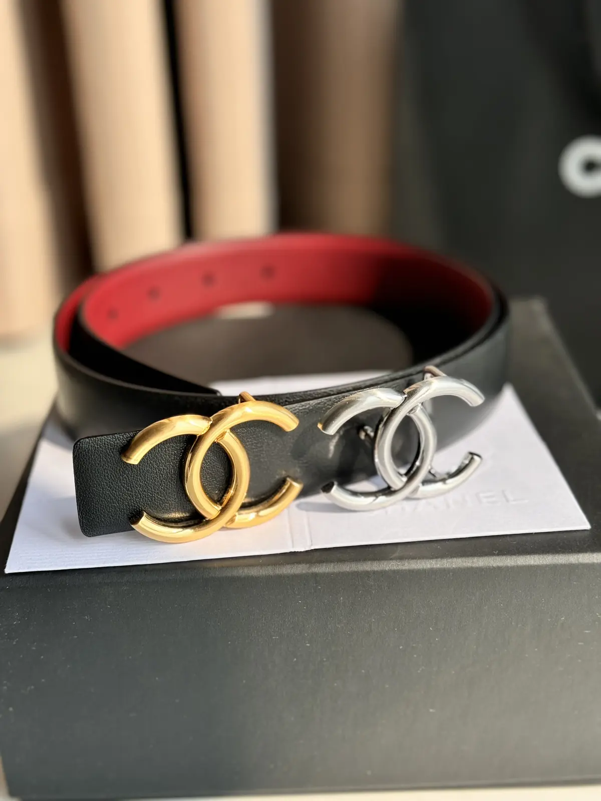 Chanel Style Black Leather Women's Belts Lookbook Reference image 6