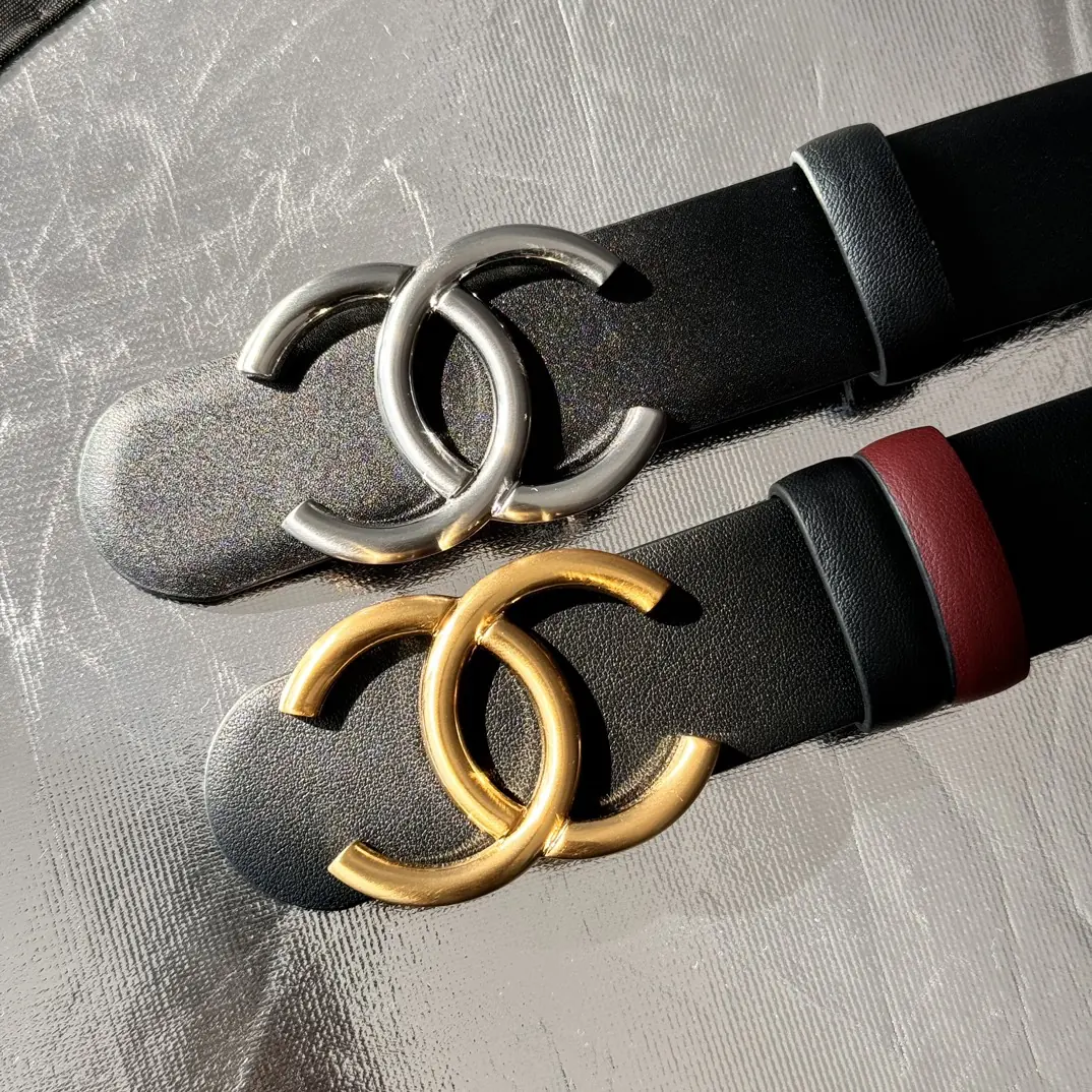 Chanel Style Black Leather Women's Belts Lookbook Reference image 1