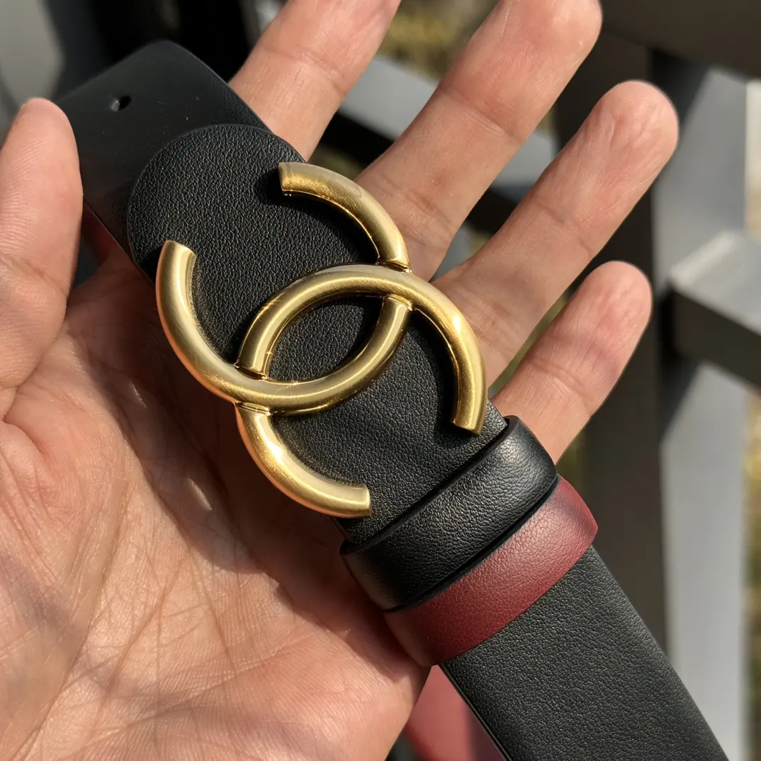 Chanel Style Black Leather Women's Belts Lookbook Reference image 3