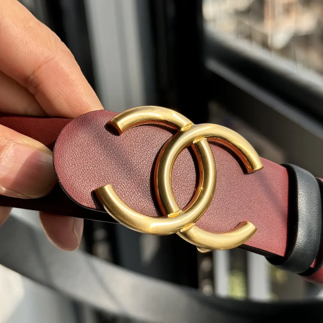 Chanel Style Black Leather Women's Belts Lookbook Reference image 3
