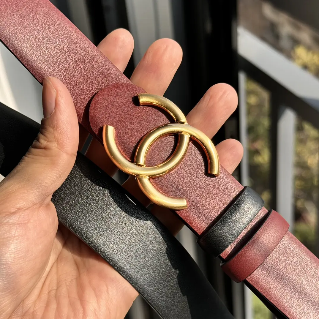 Chanel Style Black Leather Women's Belts Lookbook Reference image 1