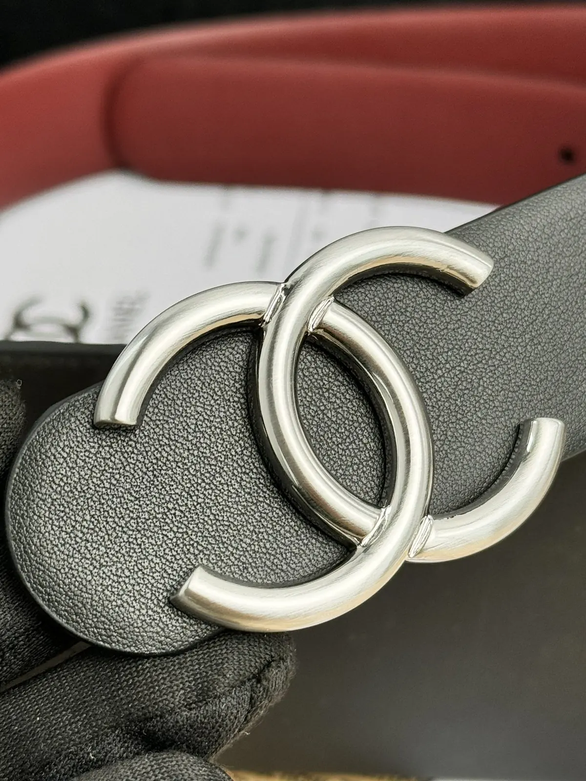 Chanel Style Black Leather Women's Belt Lookbook Reference image 3