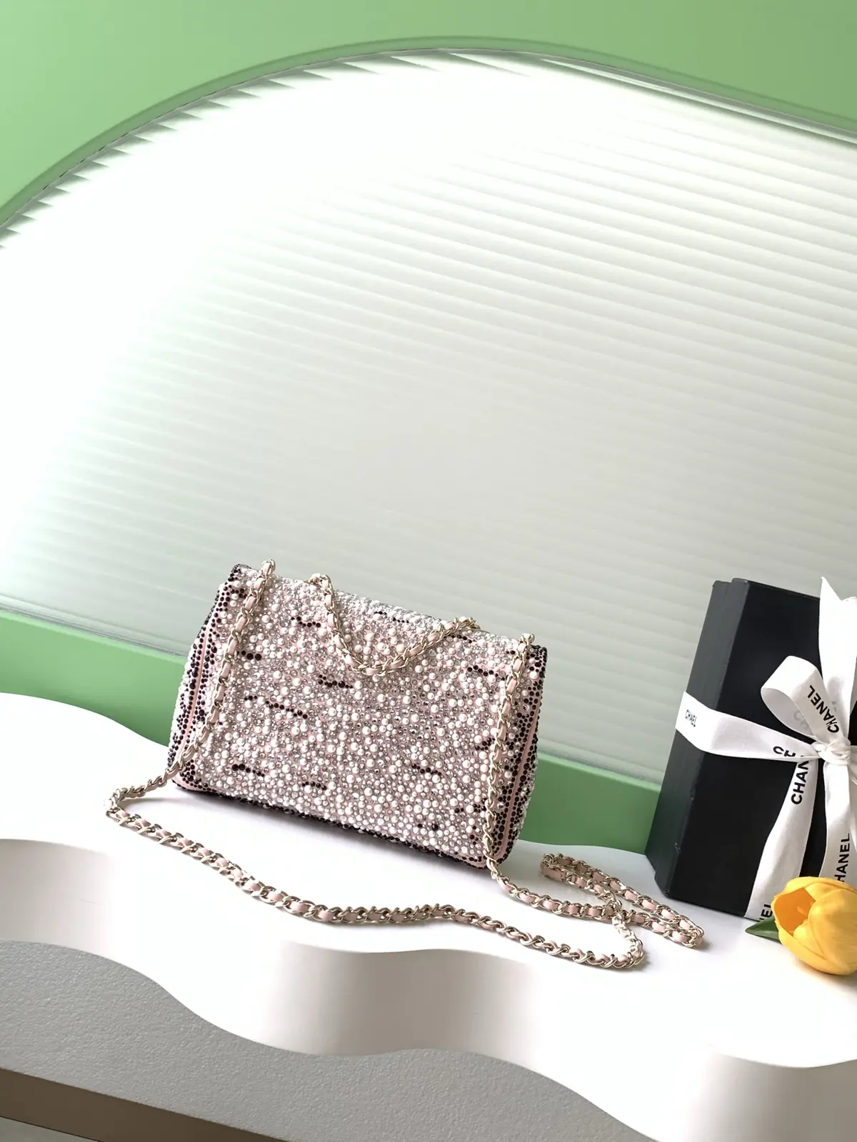 Chanel Style Grey Chain Bag Lookbook Reference image 3