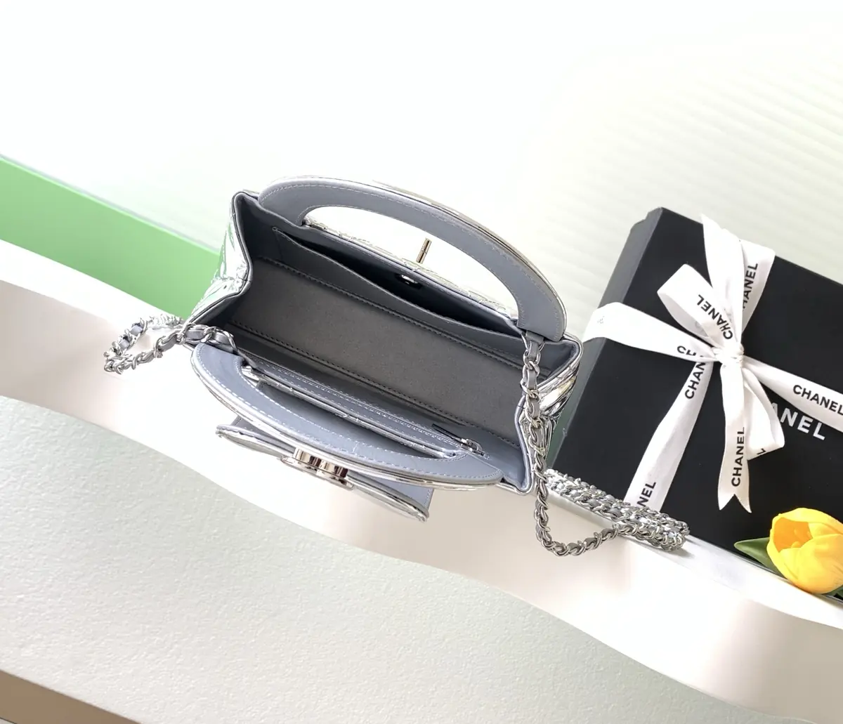 Chanel Style Leather Chain Bag Bags Chain Bag detail image 8 from source 764339
