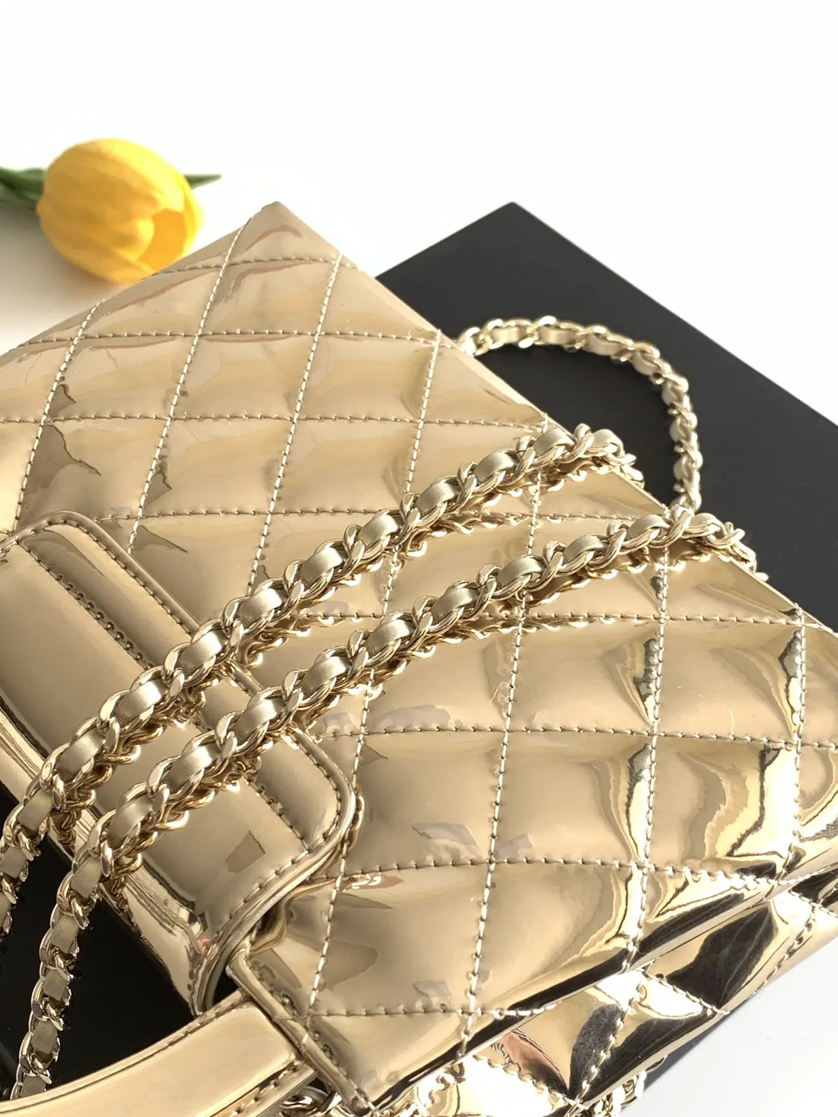 Chanel Style Leather Chain Bag Bags Chain Bag detail image 6 from source 764340