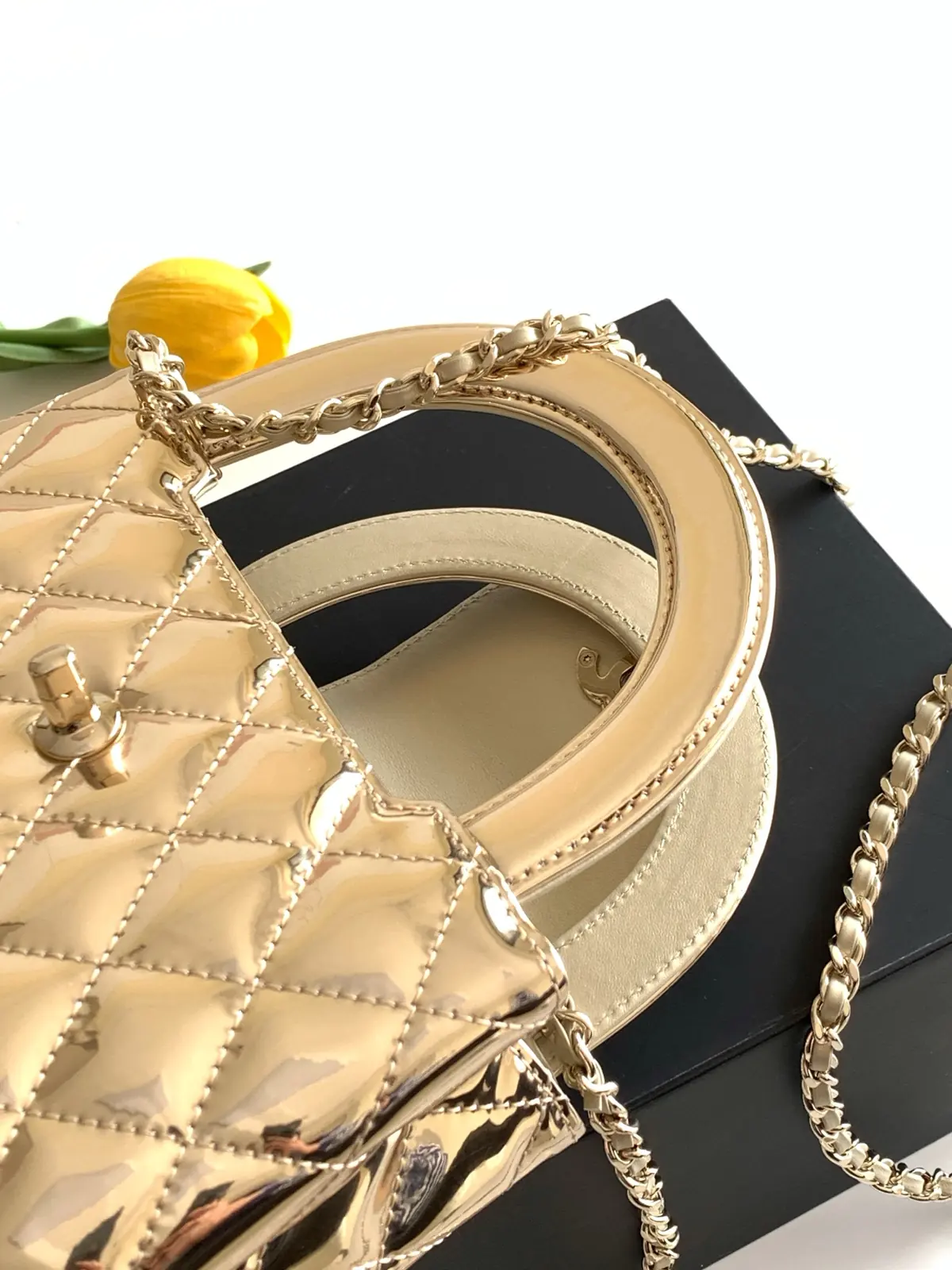 Chanel Style Leather Chain Bag Bags Chain Bag detail image 7 from source 764340