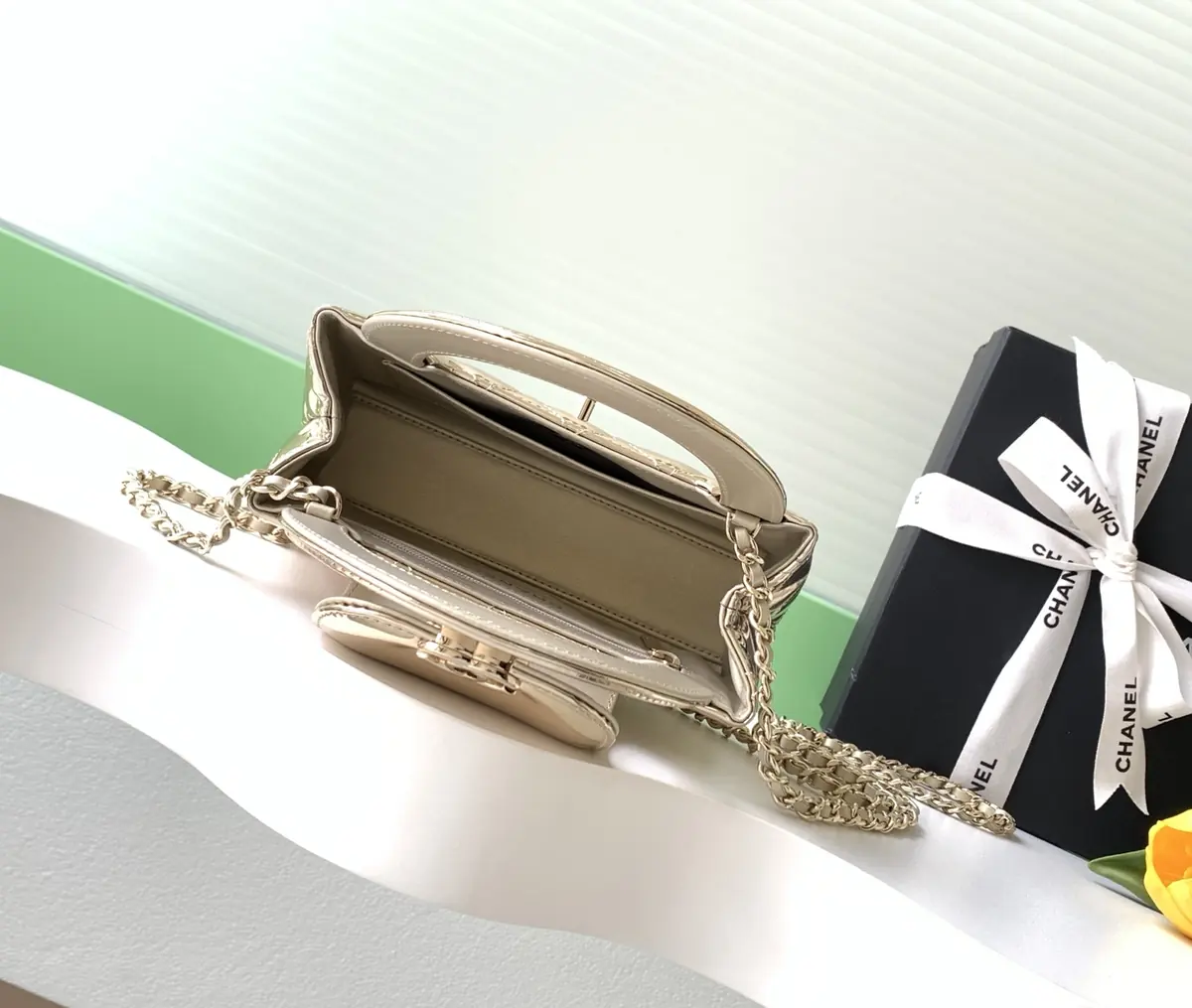 Chanel Style Leather Chain Bag Bags Chain Bag detail image 8 from source 764340