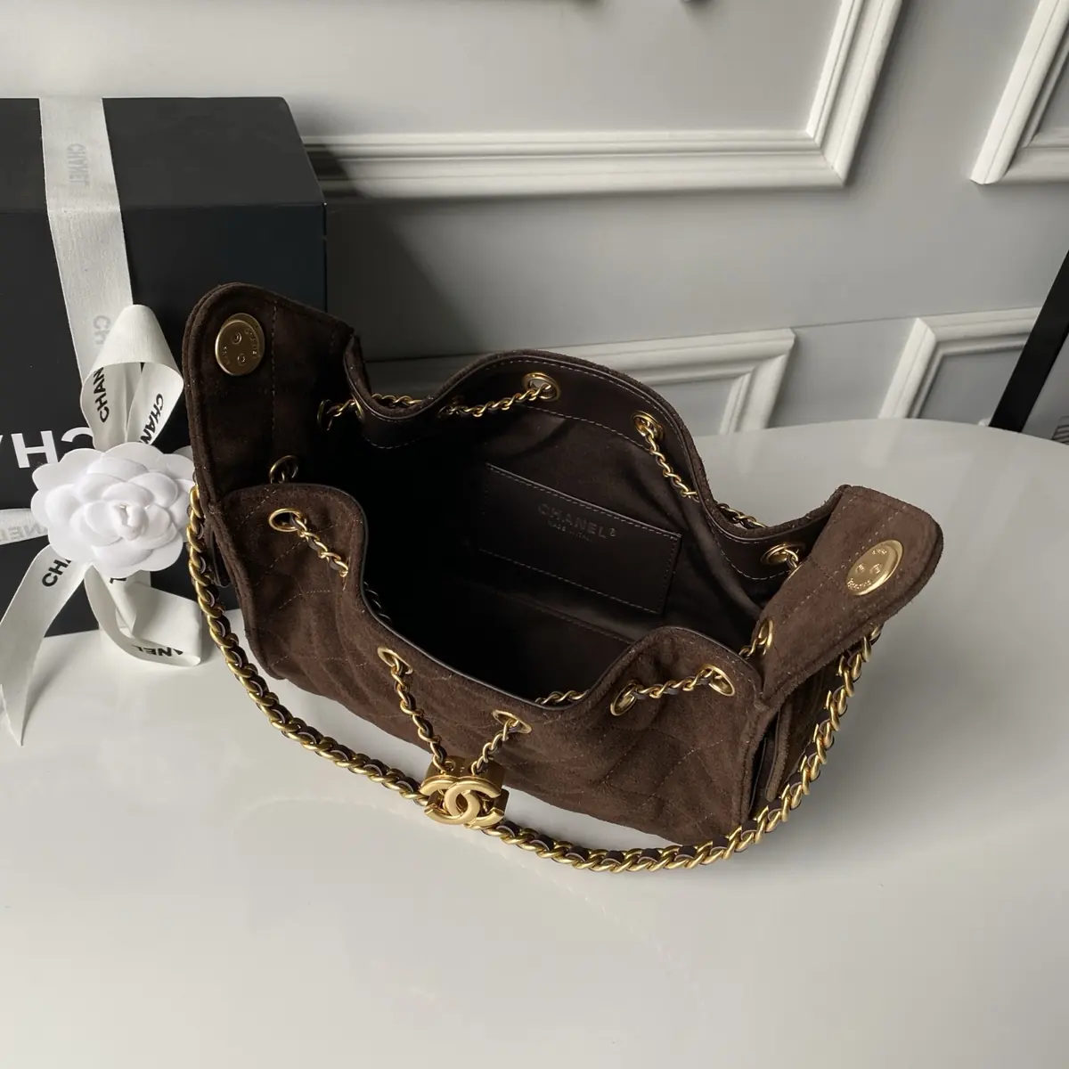 Chanel Style Leather Hobo Bag Bags Hobo Bag detail image 6 from source 764341