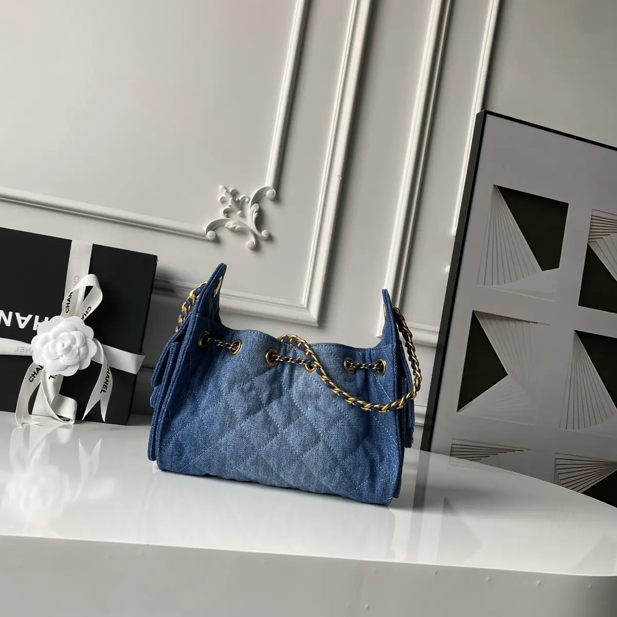 Chanel Style Leather Hobo Bag Bags Hobo Bag detail image 2 from source 764343