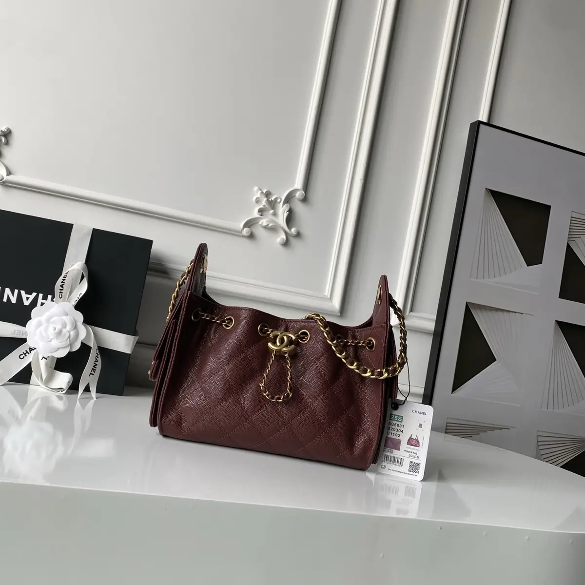 Chanel Style Leather Hobo Bag Bags Hobo Bag detail image 1 from source 764345