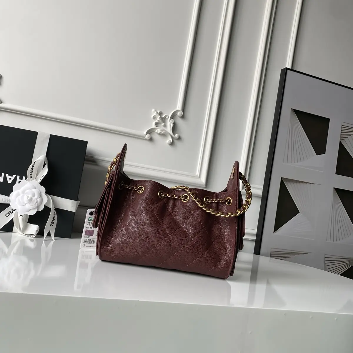 Chanel Style Leather Hobo Bag Bags Hobo Bag detail image 2 from source 764345