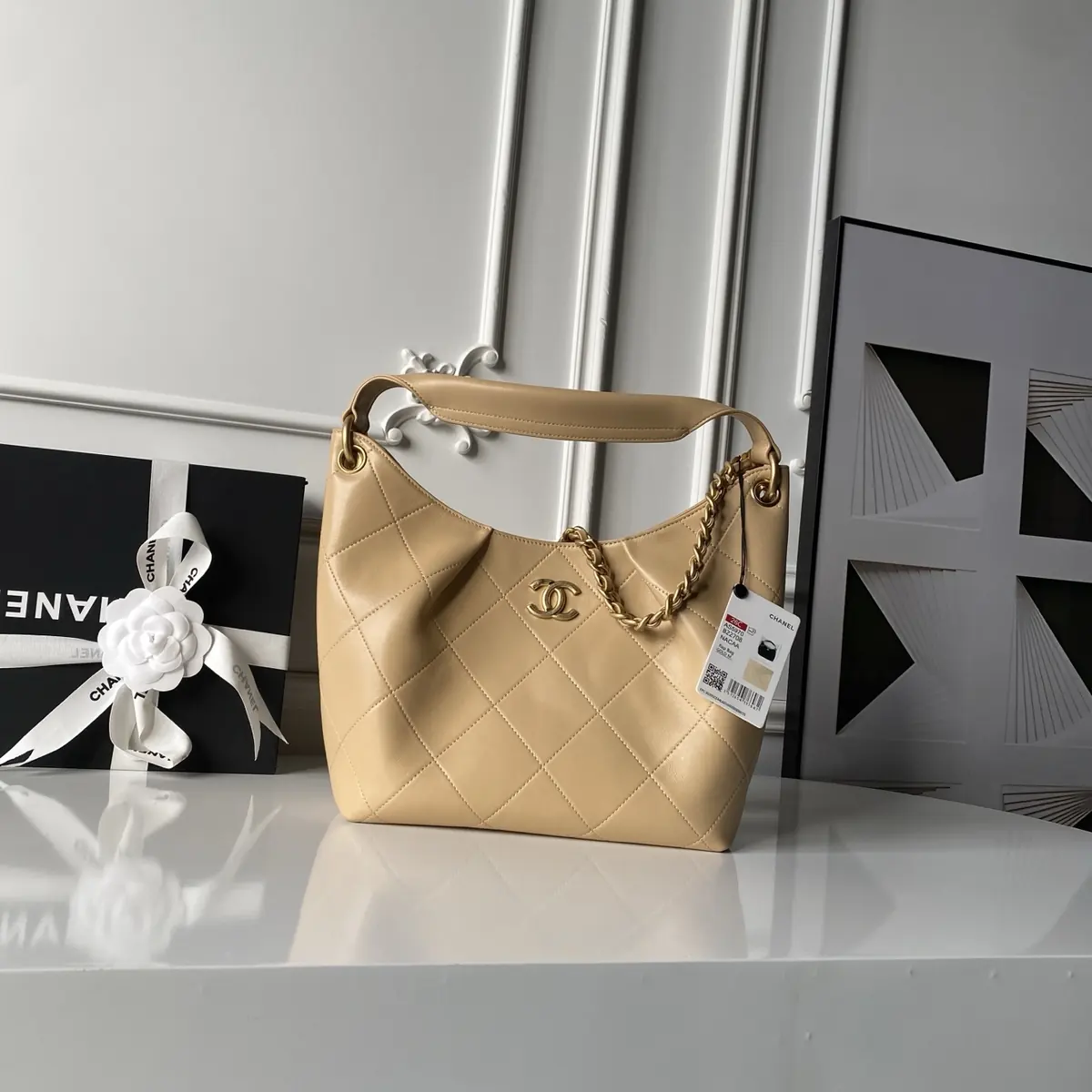 Chanel Style Leather Hobo Bag Bags Hobo Bag detail image 1 from source 764374
