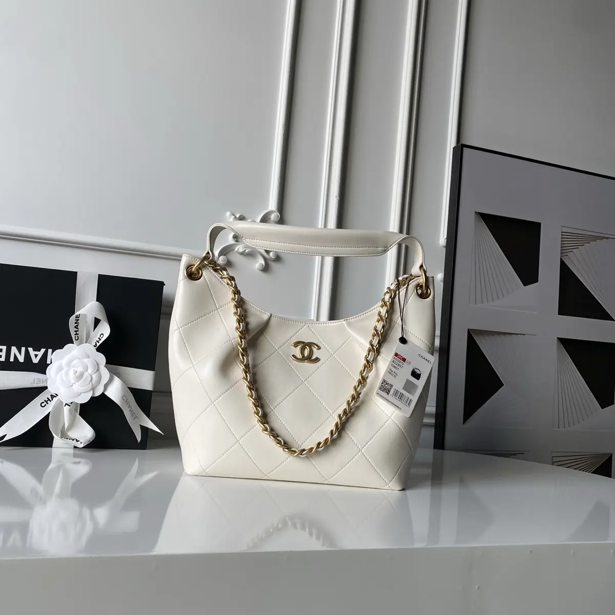Chanel Style Leather Hobo Bag Bags Hobo Bag detail image 1 from source 764375