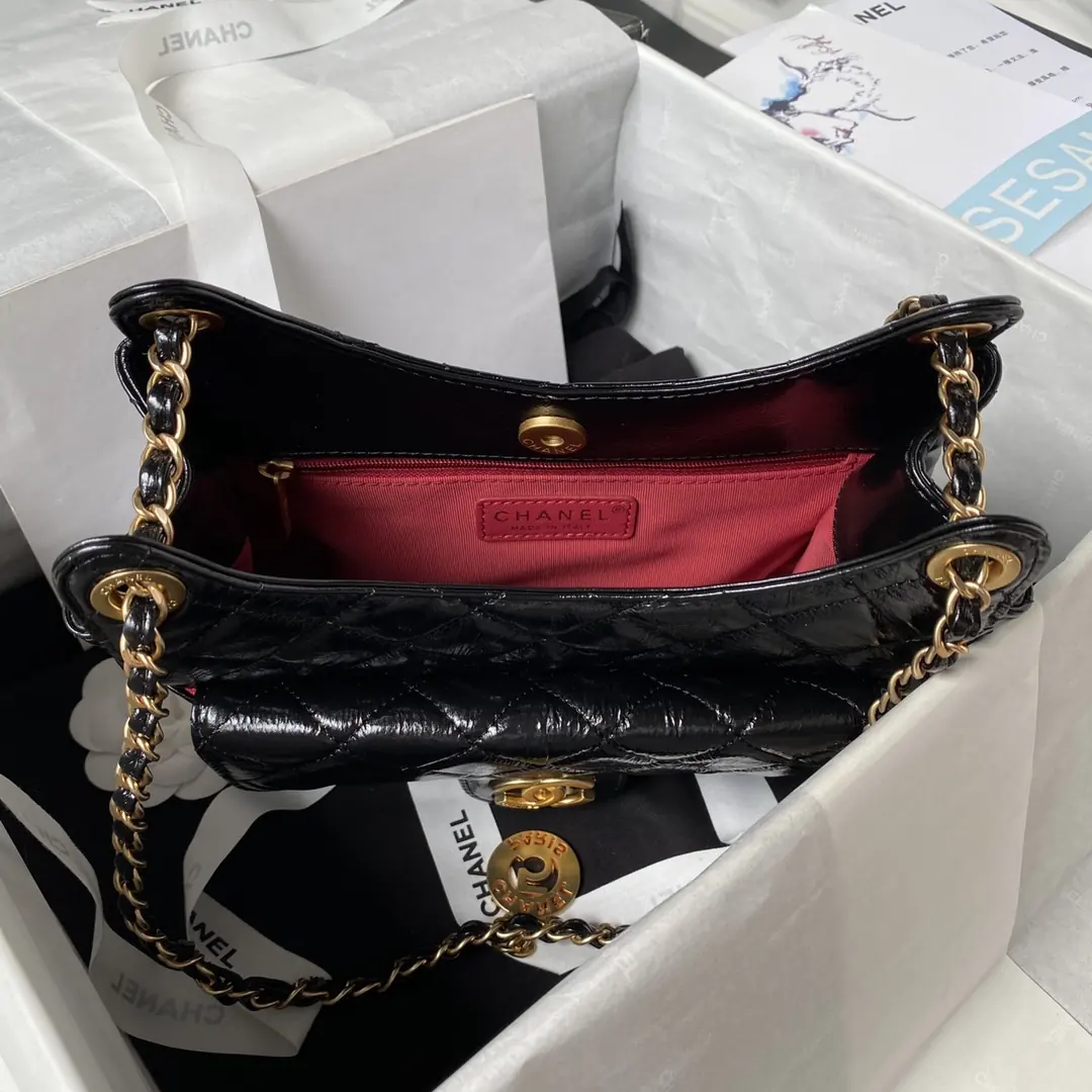 Chanel Style Leather Hobo Bag Bags Hobo Bag detail image 8 from source 764384