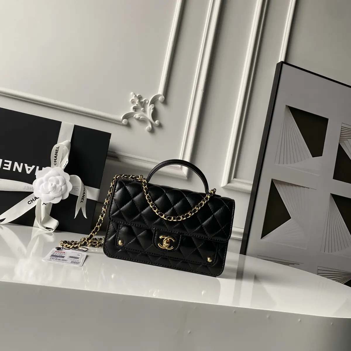 Chanel Style Leather Messenger Bag Bags Messenger Bag detail image 1 from source 764387