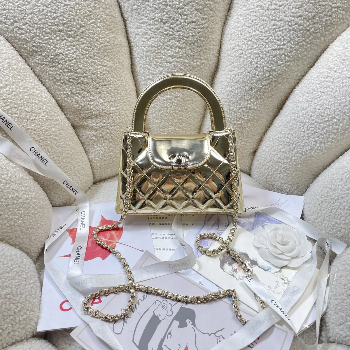 Chanel Style Leather Top Handle Bag Lookbook Reference image 1