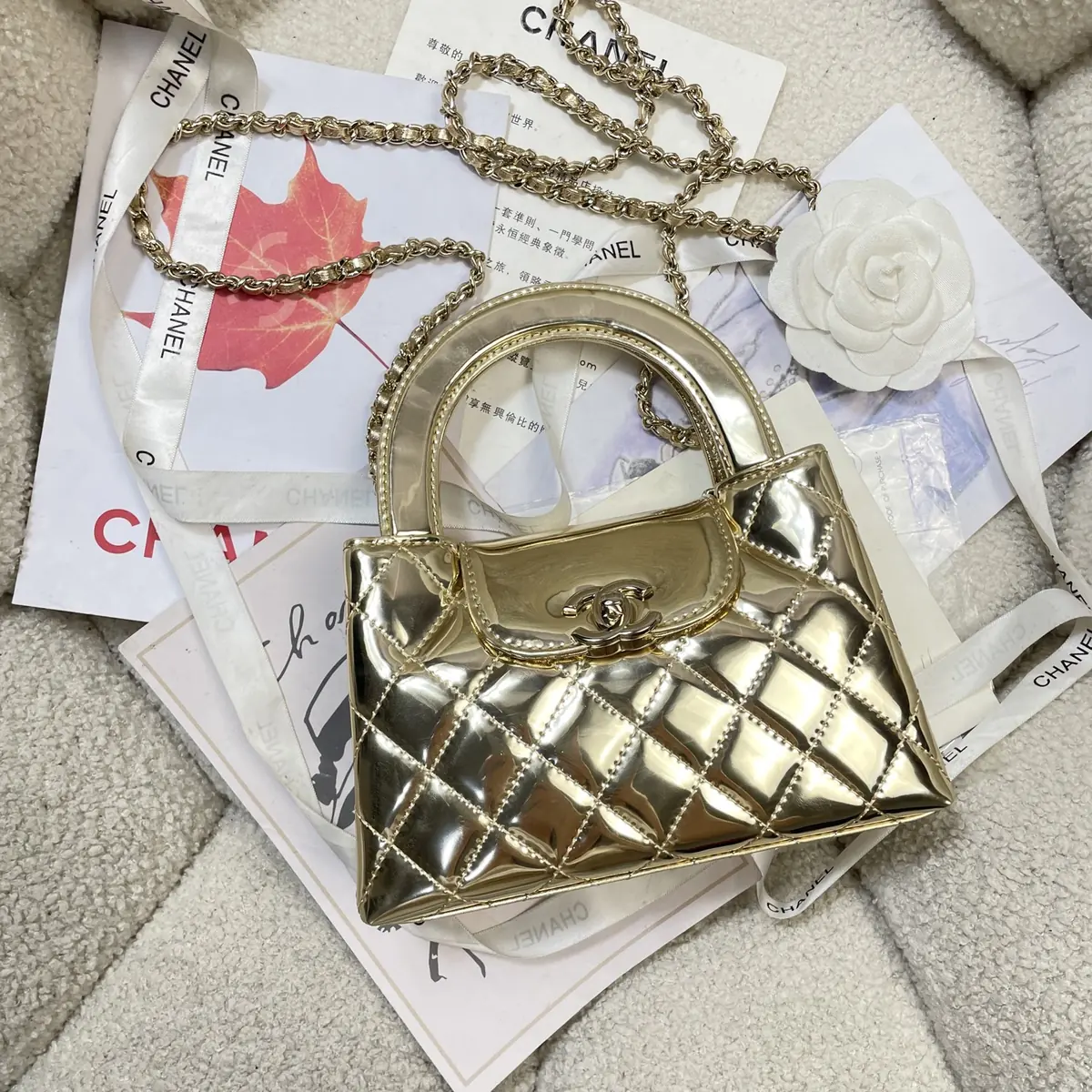 Chanel Style Leather Top Handle Bag Lookbook Reference image 5