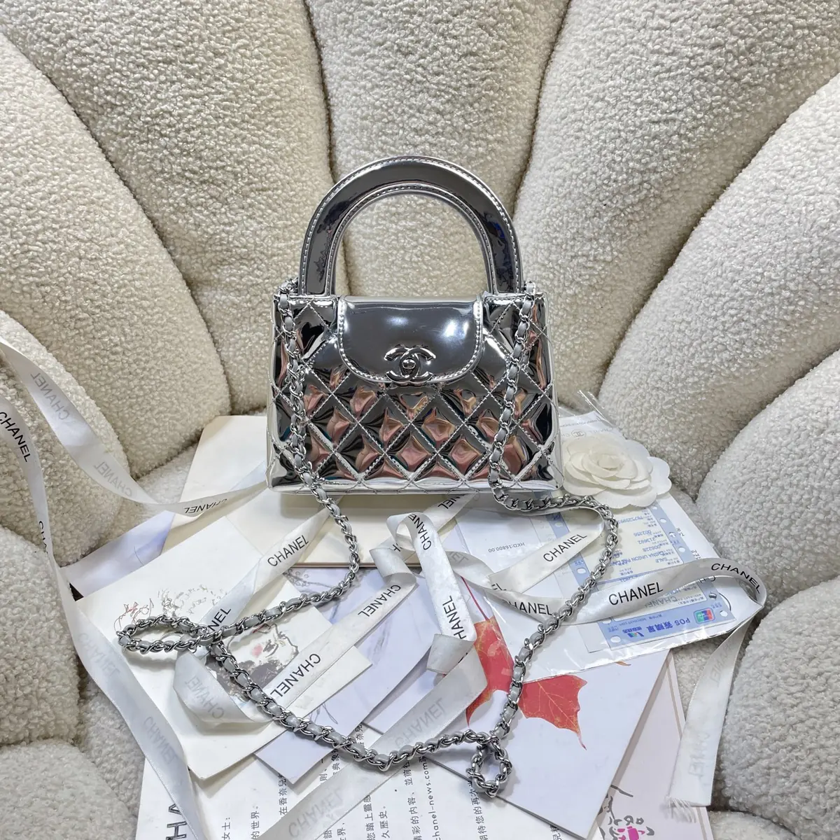 Chanel Style Leather Top Handle Bag Lookbook Reference image 1