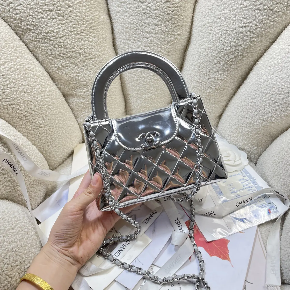 Chanel Style Leather Top Handle Bag Lookbook Reference image 2