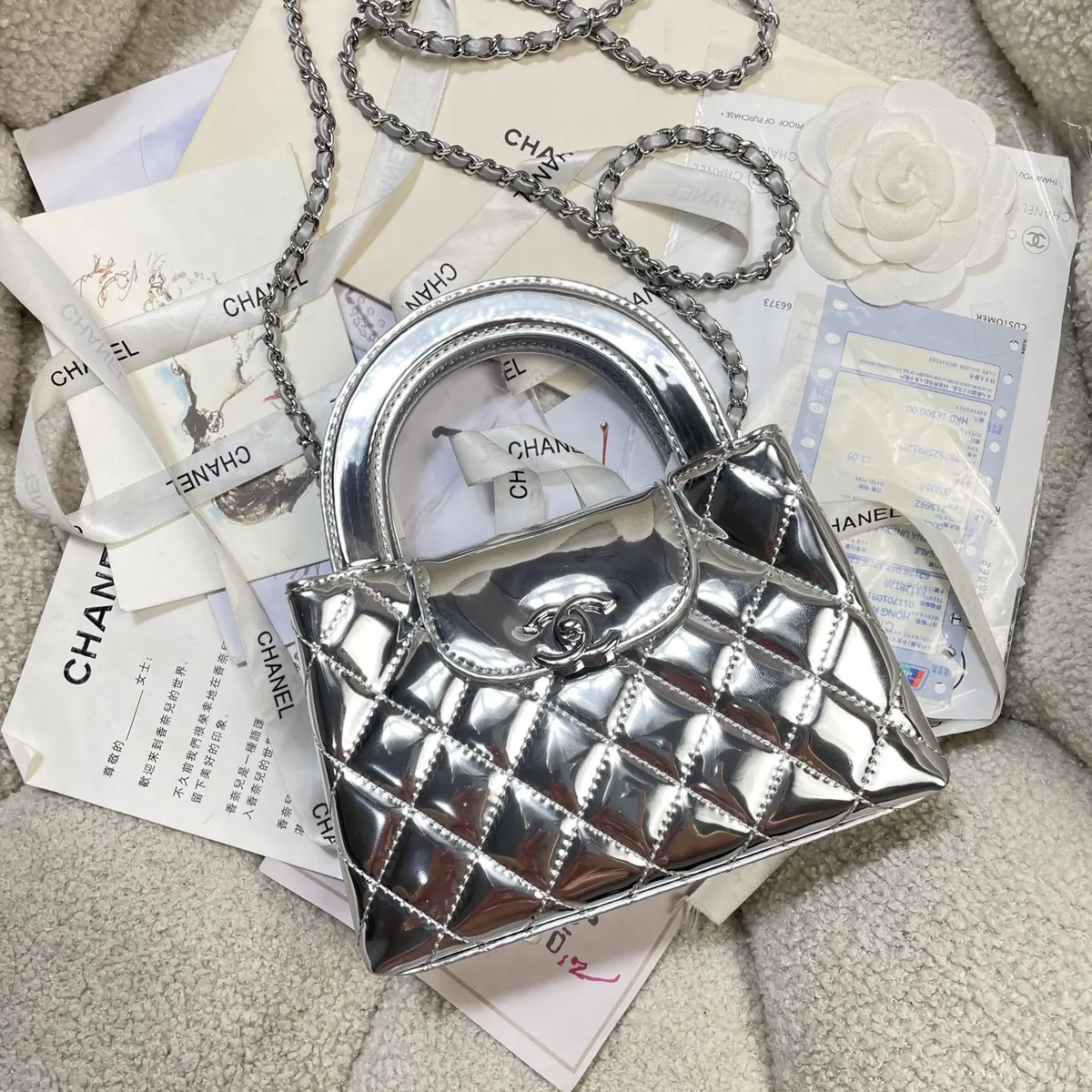 Chanel Style Leather Top Handle Bag Lookbook Reference image 5