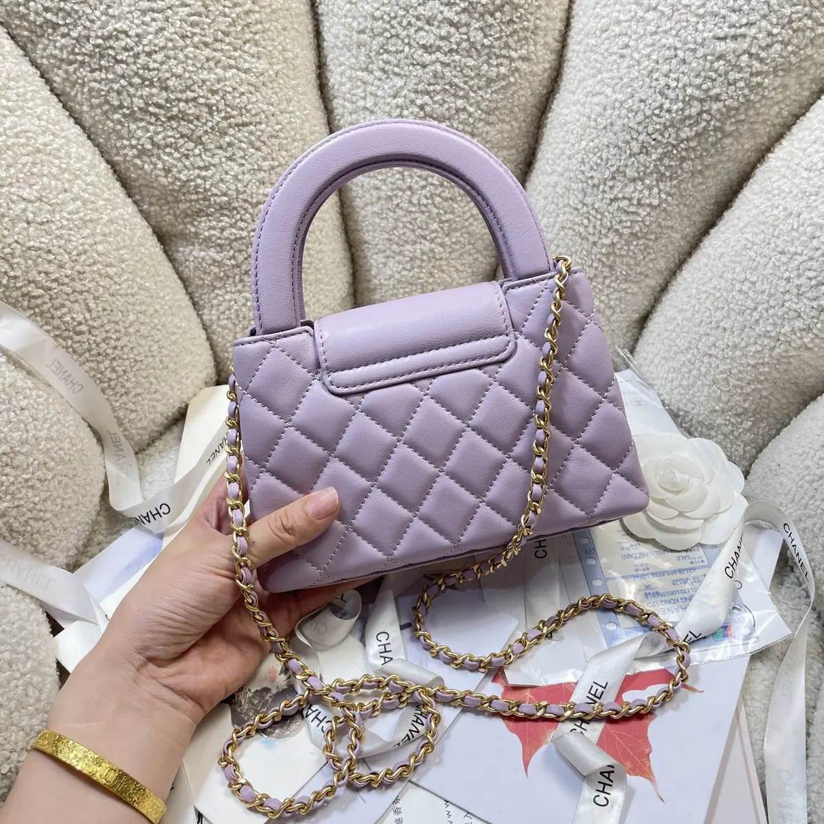 Chanel Style Leather Top Handle Bag Lookbook Reference image 4