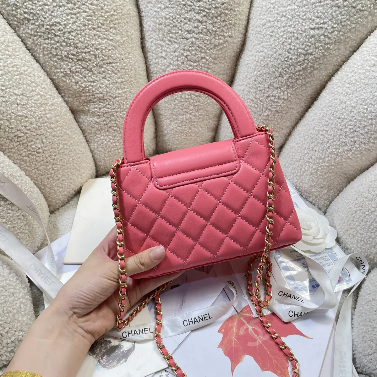 Chanel Style Leather Top Handle Bag Lookbook Reference image 4