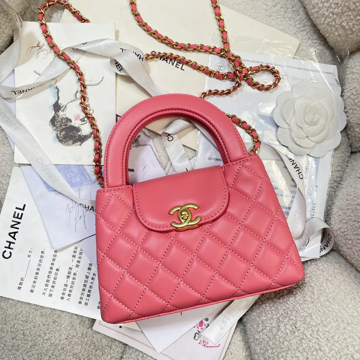 Chanel Style Leather Top Handle Bag Lookbook Reference image 5