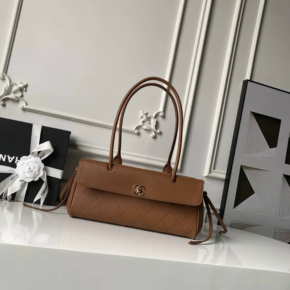 Chanel Style Leather Tote Bag Lookbook Reference image 1