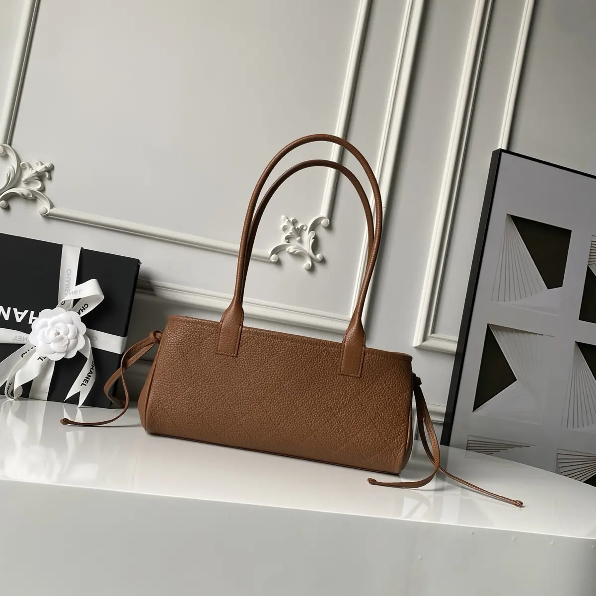 Chanel Style Leather Tote Bag Lookbook Reference image 2