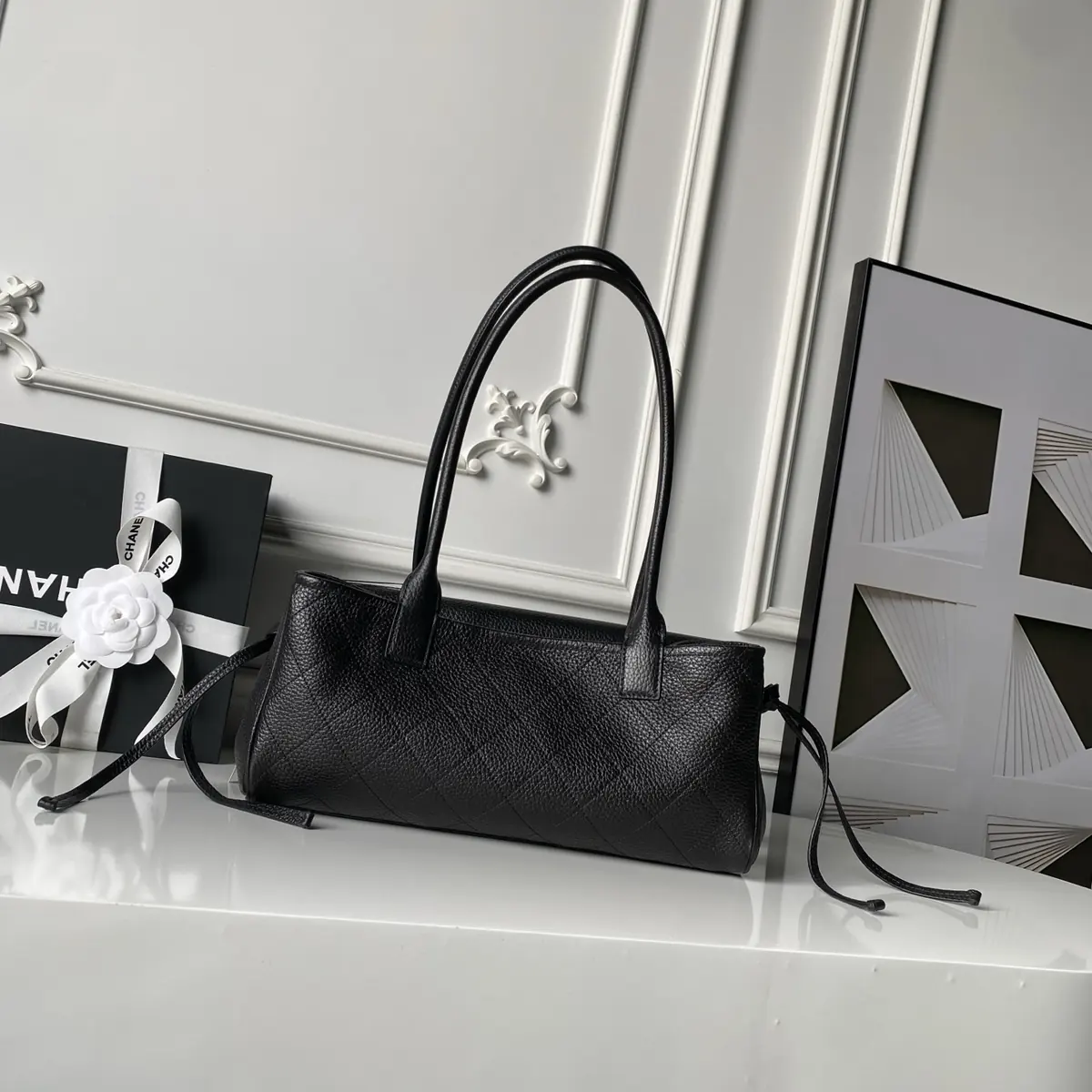 Chanel Style Leather Tote Bag Lookbook Reference image 2