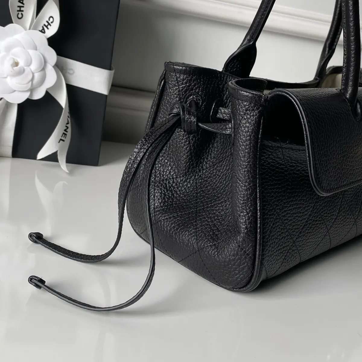 Chanel Style Leather Tote Bag Lookbook Reference image 5