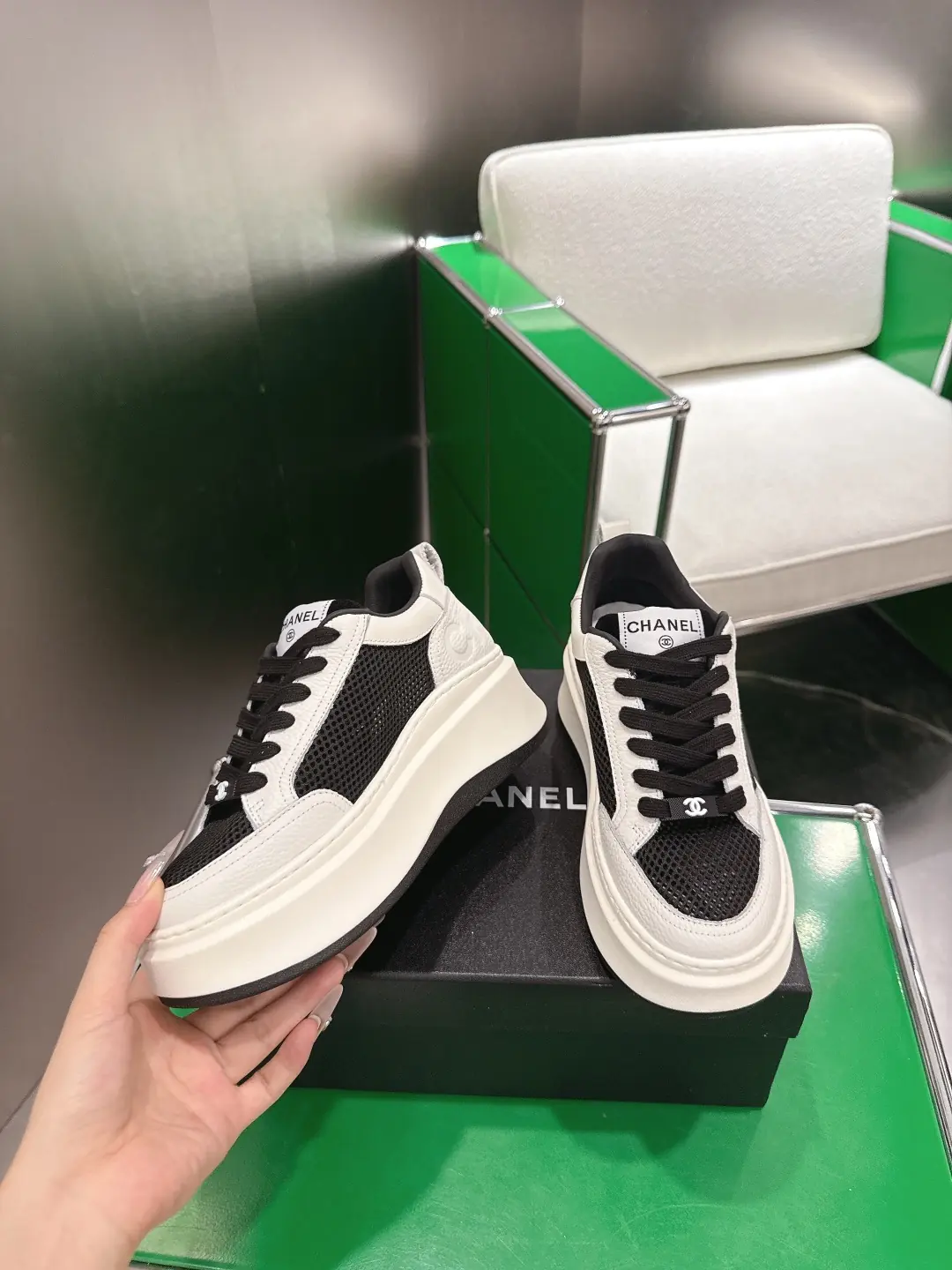 Chanel Style Leather Women's Shoes Lookbook Reference image 3